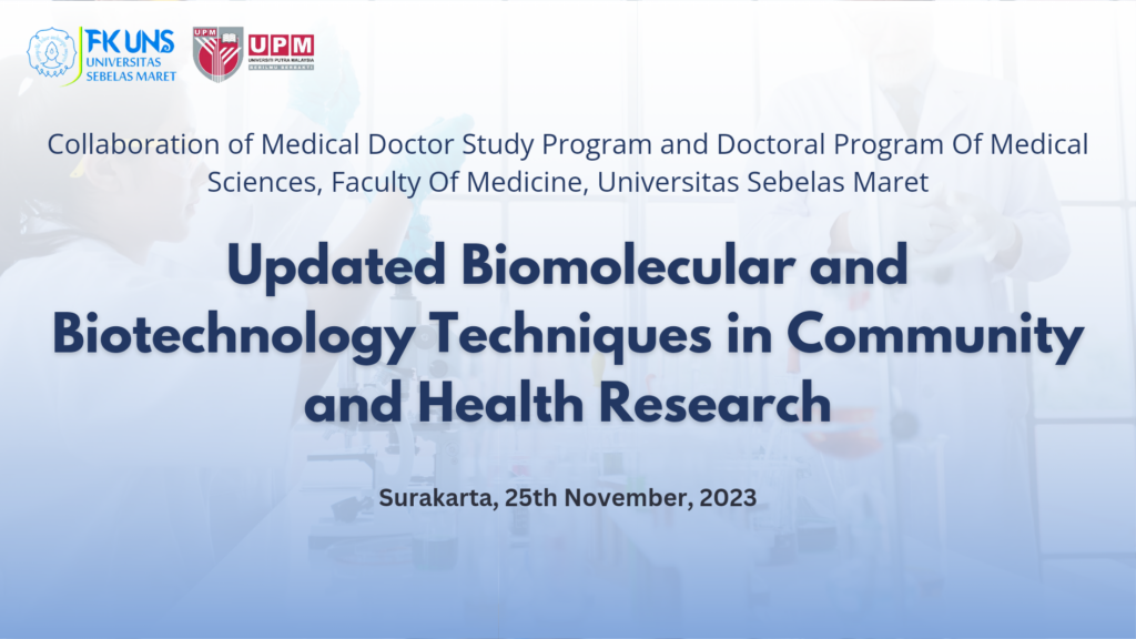Guest Lectures "Updated biomolecular and biotechnology techniques in health research"