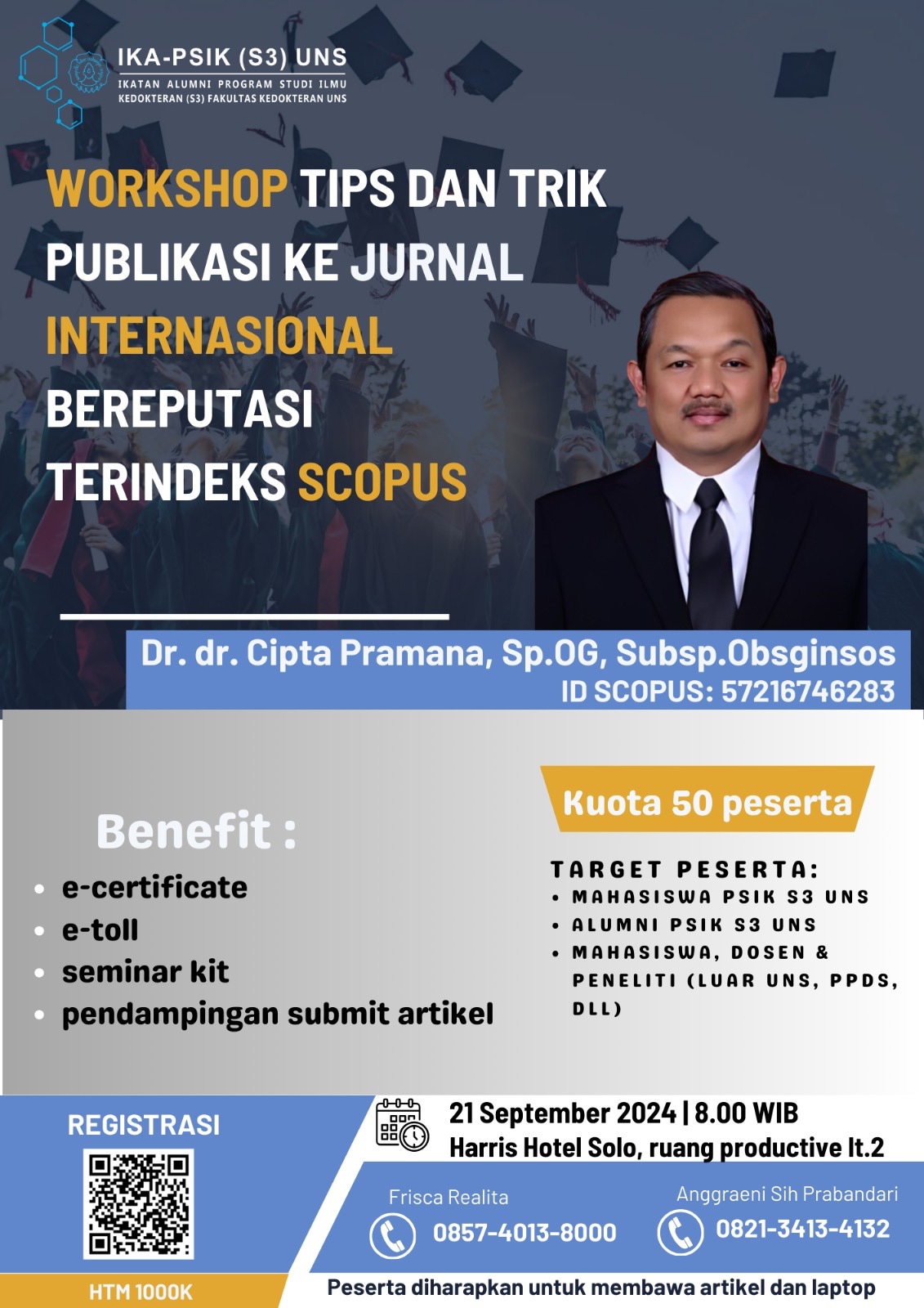 Workshop Tips dan Trik Publikasi ke Jurnal Internasional Bereputasi Terindeks Scopus