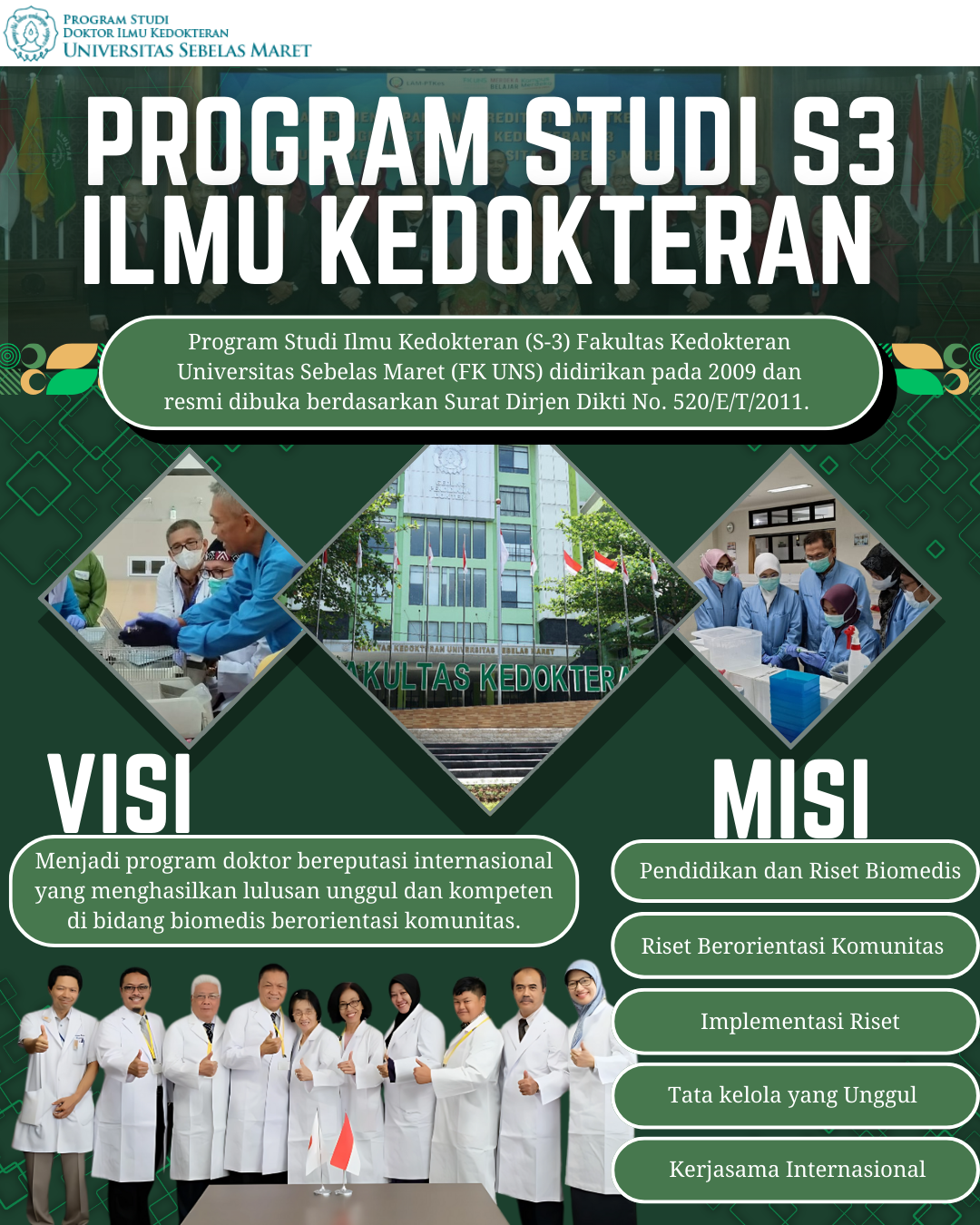 Tertarik menjadi doktor di bidang kedokteran dengan spesialisasi Biomedis?Program Studi Ilmu Kedokteran S-3 UNS
