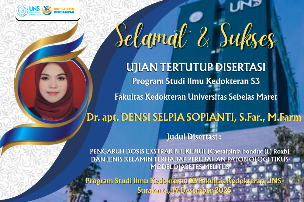 UJIAN TERTUTUP DISERTASI Dr. apt. DENSI SELPIA SOPIANTI, S.Far., M.Farm