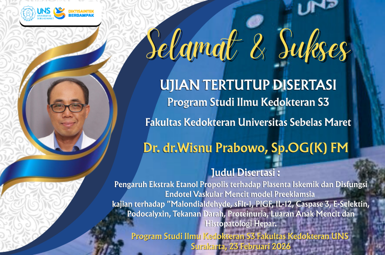 Ujian Tertutup Disertasi Dr. dr.Wisnu Prabowo, Sp.OG(K) FM