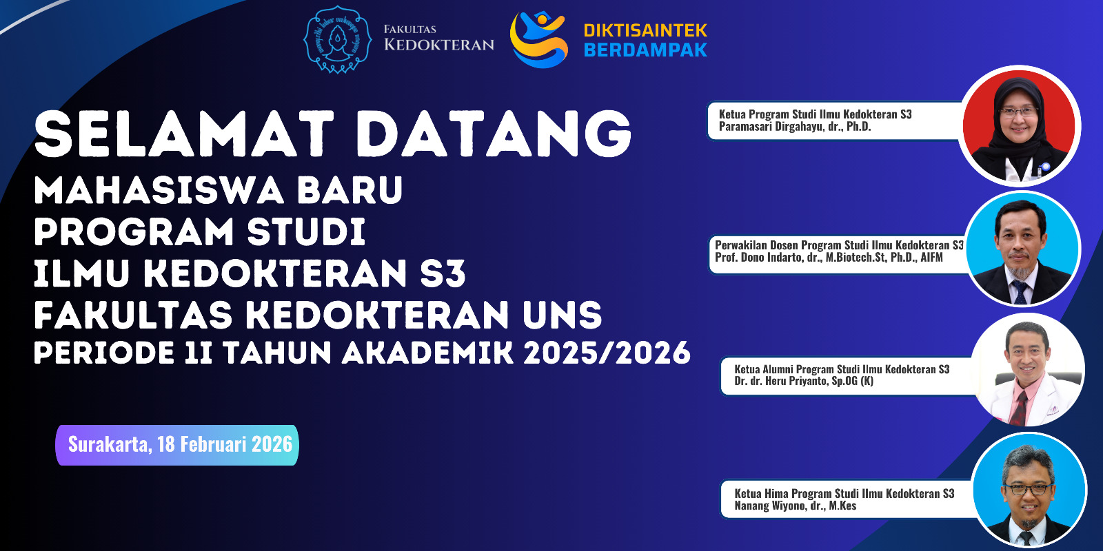 SELAMAT DATANG MAHASISWA BARU TA 2025.2