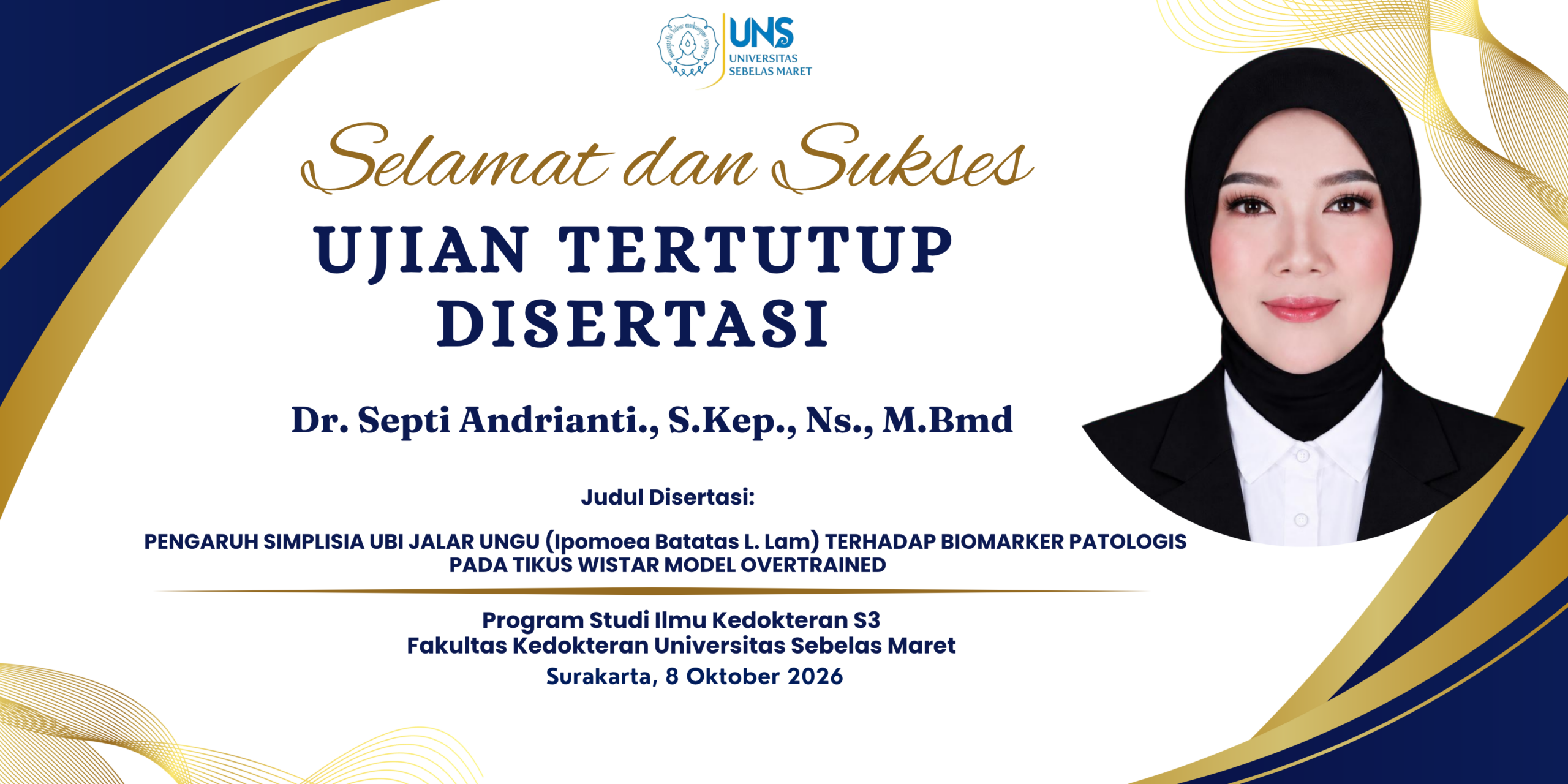 UJIAN TERTUTUP DISERTASI Dr. Septi Andrianti., S.Kep., Ns., M.Bmd